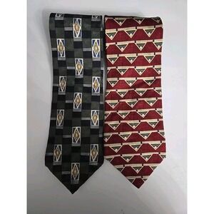 Cape‎ Cod, Billy Blass Mens Ties Neckties Geometric Theme 100% SILK (2 Pieces)